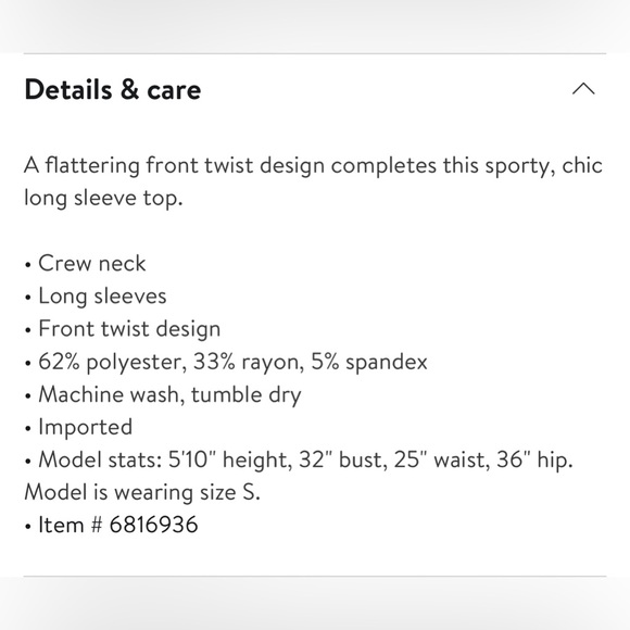 NWT Yogalucious Front Twist Long Sleeve Top - Picture 3 of 3